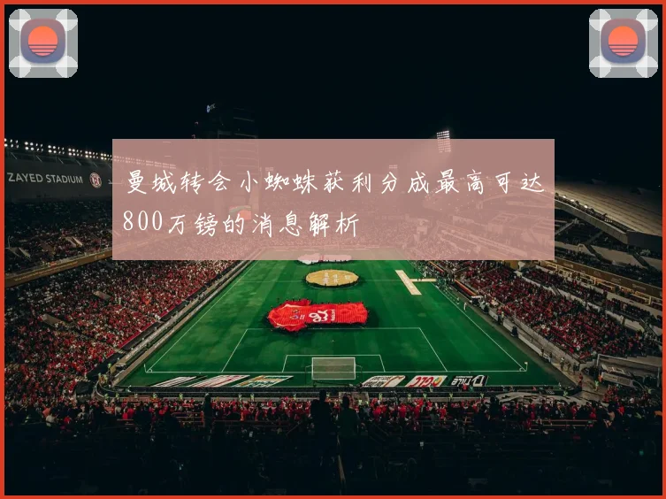 曼城转会小蜘蛛获利分成最高可达800万镑的消息解析